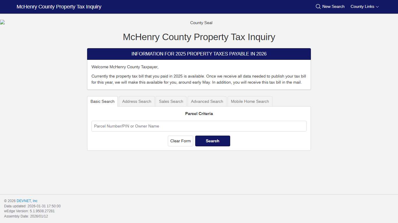 McHenry County Property Tax Inquiry